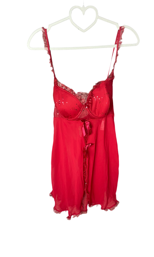 Red Sparkly Lingerie Top