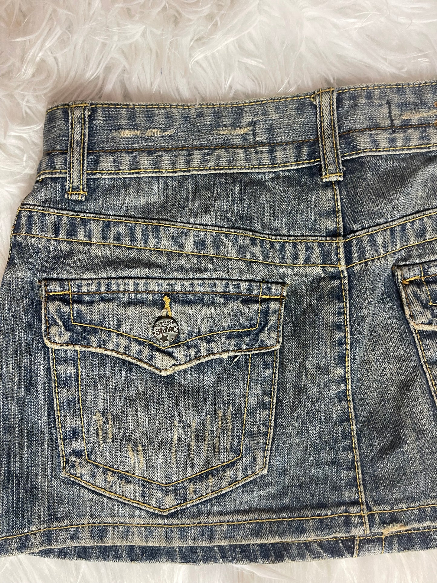 Bloom Denim Mini Skirt
