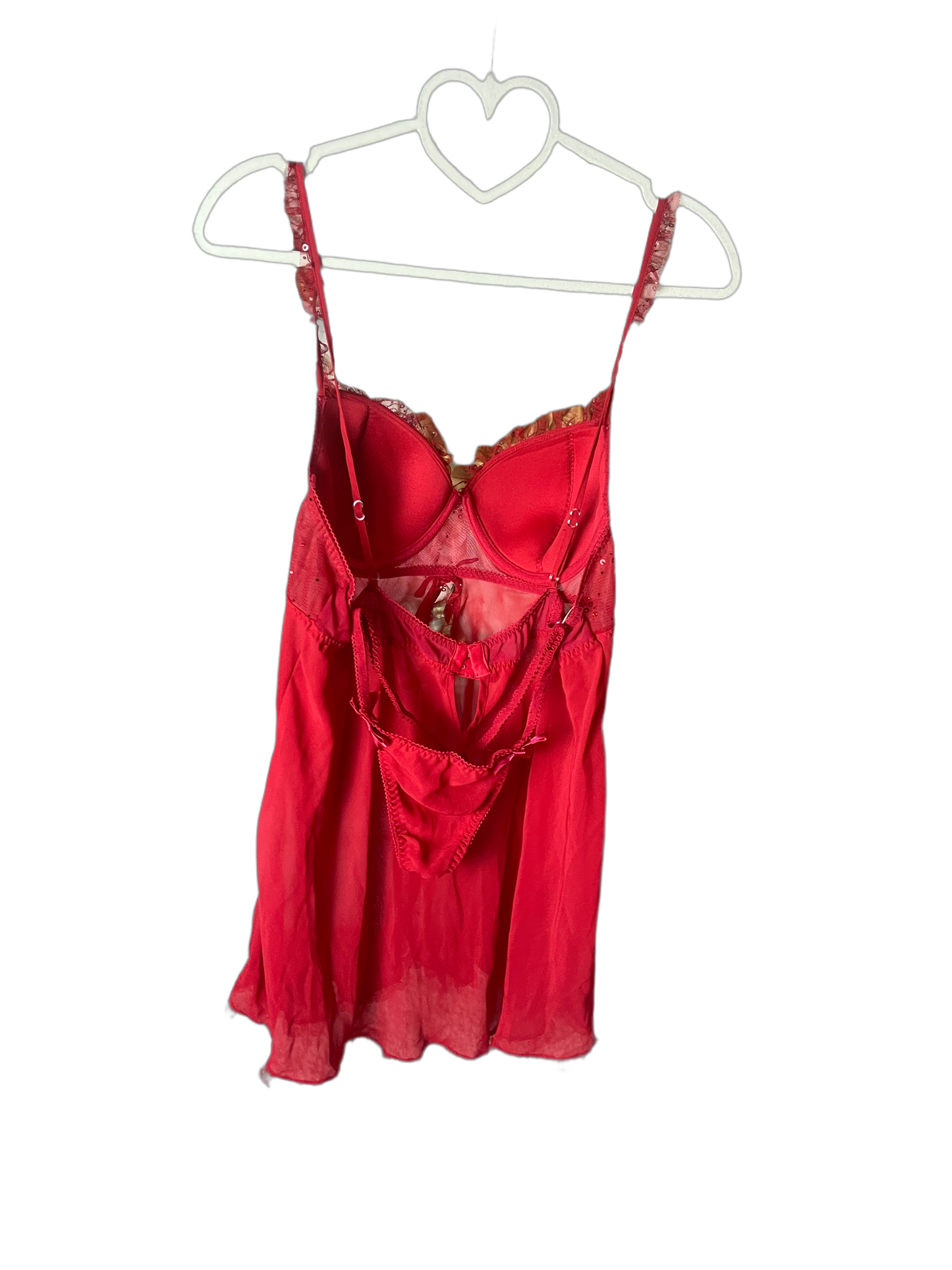 Red Sparkly Lingerie Top